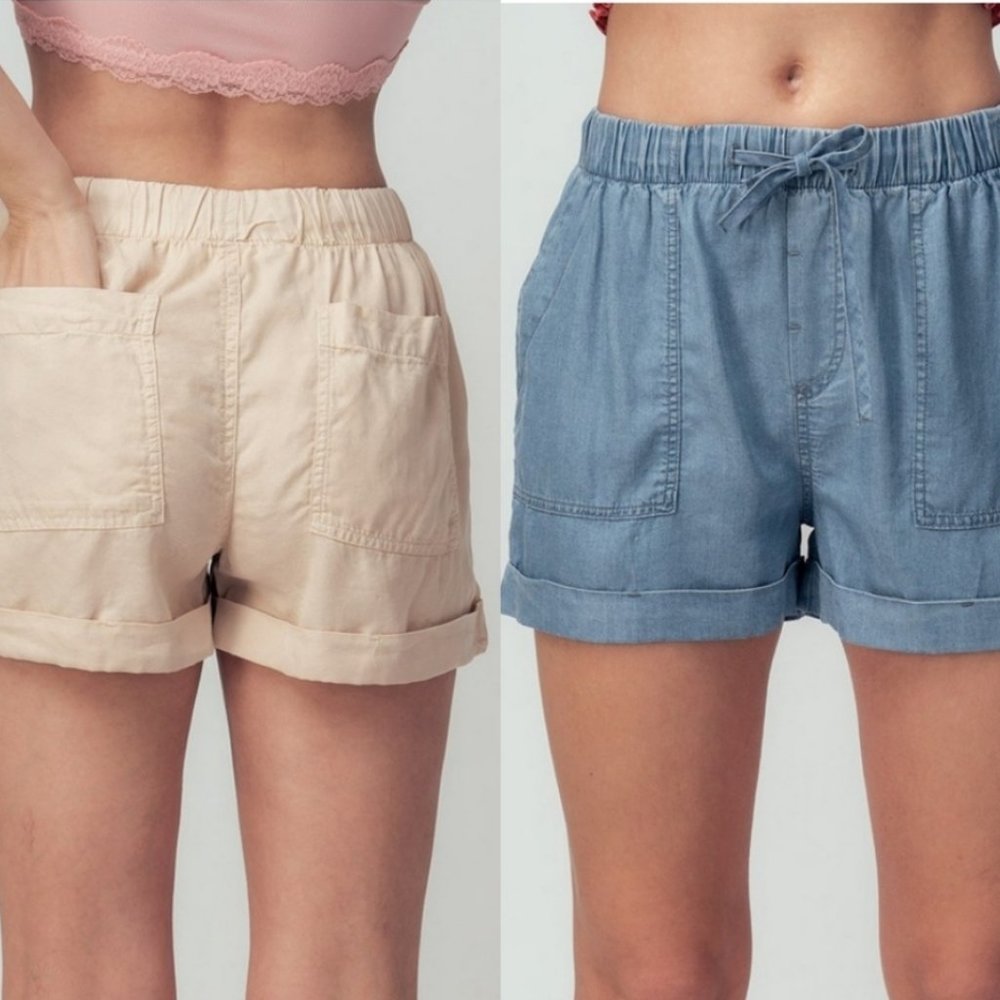 38101 Chambray Shorts - Picture 2 of 3